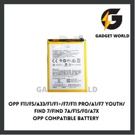 GADGET WORLD [ READY STOCK] Opp Compatible Battery -OPP F11/F5/F1/F1+/F7/F11 PRO/F7 YOUTH/FIND 7/FIN