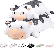 Mewaii Cow Stuffed Animals Plush Long Body Pillow - 25-Inch Squishy Long Cuddle Cute Pillows for Anxiety Relief and Stress Relief, Kawaii Plushies Toys for Kids, Teens and Adults (1.2 LBS)