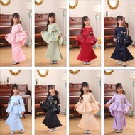 💕RAYA KIDS FLOWER💕  COOL ELVES BAJU RAYA MODERN FLOWER PINK/DUSTY GREEN/MAROON/BLACK/NAVY BLUE/SKY B