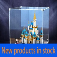 Wooden Bottom Display Box Suitable for Lego Disney Castle 40478 Dust Cover Building Block Transparent Storage Box
