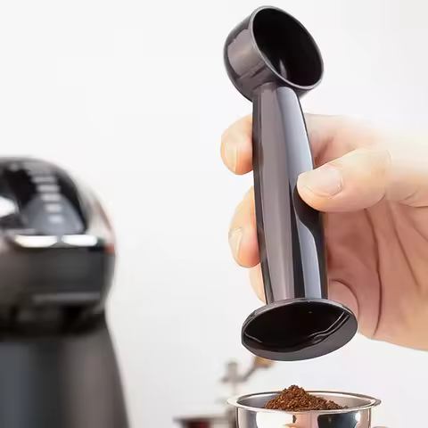2 In 1 Coffee Spoon 7g Standard Measuring Spoon Dual-use Bean Scoop Powder Press Scoop Coffee Machin