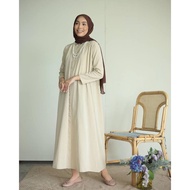 Midi dress premium thick cringlePOLOS imported nursing dress muslim midi dress jumbo size ML XL XXL 