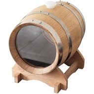 New HTJ 3L & 5L American & French Oak Barrels with Glass Lid, No Liner, Small Whiskey Aging Cask, Id