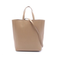 【二手】Celine CELINE Tote Bag Vertical Small Cabas 2WAY Greige Leather Vertical Cabas Small Women's Use
