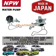 Npw Japan Water Pump - Perodua Bezza 1.3/MYVI(D20N)/ TOYOTA AVANZA(F653/F654)/ RUSH (F800)/ SIENTA(N