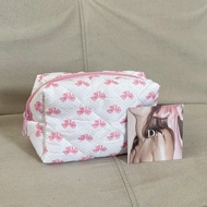 Mocorie - Cattail Puffy Coquette Pencil Case & Makeup Pouch Puffy Ribbon Bow Pouch & Pencil Case Puf