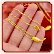 สร้อยคอทองคํา 18k ของแท้อิตาลี จี้ปลาคาร์ฟ 98.2% น้ําหนัก 2.2 กรัม ยาว 45 ซม.