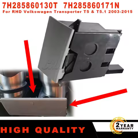 For VW Transporter T5 T5.1 RHD 1 Pc New Dashboard Center Control Water Dual Cup Holder 7H285860130T 
