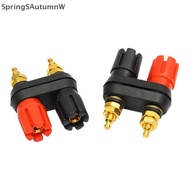 [SprW] Speaker Banana Plug Terminal Connector Banana Socket Dual Female Banana Plug For Speaker Ampl