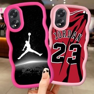 MERAH Z-39 J-jordan logo Red Black Pink Case Casing for OPPO A18 A38 A60 A79 A78 5G