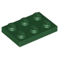 Lego 3021 part Plate 2 x 3 dark green