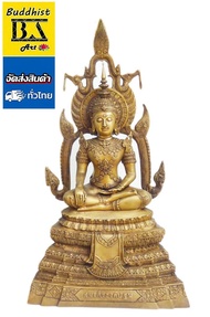 พระบูชาเสริมบารมีสมเด็จองค์พระปฐม จำลอง เนื้อขันลงหิน หน้าตัก 9 นิ้ว สูง 28 นิ้ว สวยใหญ่อลังการ