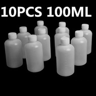 10Pcs 100ml Translucent Lab Plastic Bottles