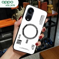 Glass Softcase for OPPO A58 A78 Case - Casing OPPO A58 A78hp - Protector hp - K01