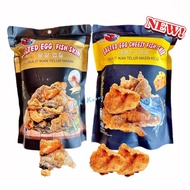 HALAL Whale Brand Salted Egg Fish Skin /Salted Egg Cheesy Fish Skin 70g-100g