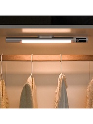 1入組LED充電式櫥櫃燈，顯示電池電量的衣櫥燈，無線夜燈，適用於衣櫥、廚房櫥櫃、工作場所、餐具架架子等