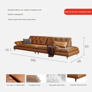 genuine leather sofa โซฟาแอลชุดใหญ่ โซฟารับแขก ห้องนั่งเล่น คุณภาพดี นั่งสบาย