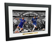 2018 FA Cup WINNERS CELEBRATION 12x8 A4 Signed Eden Hazard Chelsea FC - Autographed Photo Photograph