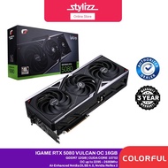 COLORFUL IGAME GEFORCE RTX 5080 VULCAN OC 16GB GDDR7 - LCD DISPLAY CUSTOM DOCK, GRAPHIC CARD GPU