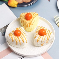 1pc Simulation Soft Egg Sushi Rice Ball Bread Mold, Stress Relief Squeezing Toy, Decoration For Bake