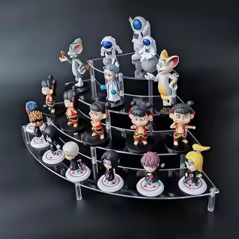 Clear Acrylic Display Stand For Anime Figures Cupcake Shelf Organizer Desserts Holder Jewels Display