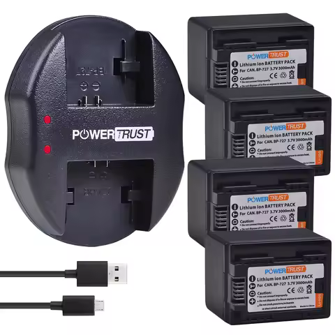 1X BP-727 BP727 BP 727 Battery and Charger for Canon BP-709 BP-718 BP-745 VIXIA HF R30 M50 M52 500 M