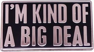 "I'm Kind Of A Big Deal" Enamel Lapel Pin Shiny Stainless Steel Metal Badge, Metal Resin, no gemston