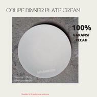 Belle.home - Plain Beige COUPE Dinner Plate 28CM