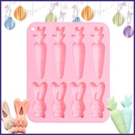 Silicone Bunny Chocolate Mold Easter Cake Cute Carrot Bunny Non-Stick Mould Easter Baking Mold DIY R