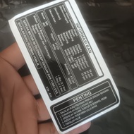 HONDA WARNING STICKERS HONDQ PROSEDUR WARNING STICKERS