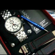 JAM TANGAN PRIA ALEXANDRE CHRISTIE AC 6143 PAKET 2 TALI