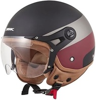 KSK Jet Helmet Seven Black & Red - ECE R 22.06 Approved - Size XL (61 cm) - ABS Shell