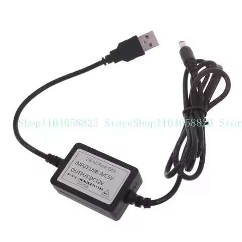 Universal USB to DC Power Cable 5V to12V USB to DC 5.5x2.1mm Charging Cable Power Cord 115CM 45'' US