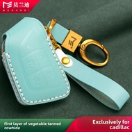 MORANDI | Leather Car Key Case for New Cadillac CT4 CT5 XT4 XTS CT6 Men