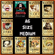 ۩ MangaLife One Piece Wanted  Poster Latest / Yonko A6 Size Wall Decoration Art ( Medium )