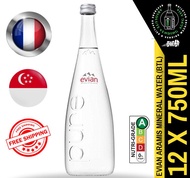 EVIAN ARAMIS Mineral Water 750ML X 12 (GLASS) - FREE DELIVERY WITHIN 3 WORKING DAYS!