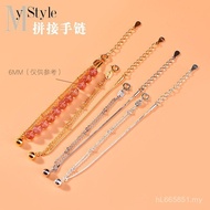 S925 Simple Temperament Stitching Temperament Bracelet All-Match Sterling Silver One Box Chain Chain