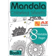 [PDF] Printable Mandala Coloring Sheets for Kids and Teens Mini Books 1 - 3 (24 pages)