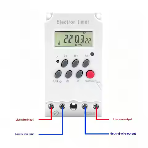 16 ON/OFF 220V 30A Second Setting Digital Timer Switch 24hr 7 Days Weekly Programmable Time Relay Vo