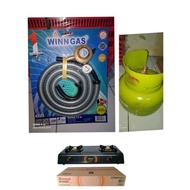 Paket Lengkap [ kompor 2 Tungku Rinnai 522C + Selang Winn Gas + Tabung