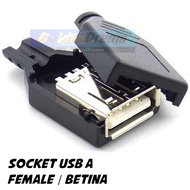 Empty USB socket female type - USB socket connector female plug 4-point solder connector cok/