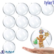 TYLER1 Christmas Ornament Ball, DIY Clear Acrylic Crafts Ball Kit, Bauble Thicken Round Plastic Plas