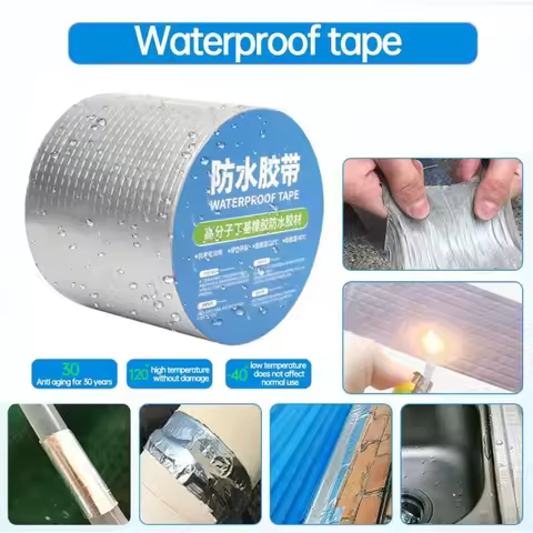 Super Strong Waterproof Tape Aluminum Foil Butyl Rubber Stop Leaks Seal Repair Tape Self Adhesive fo