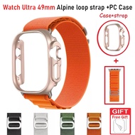 Case + Strap compatible for iwatch Ultra Alpine loop strap For iwatch Ultra 49mm pc hard case+ nylon strap