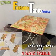 C HOME:FURNITURE- MEJA LIPAT,WOODEN TABLE FORMICA,2X2/2X3/3X3 AND MEJA MAKAN FORMICA 5X3