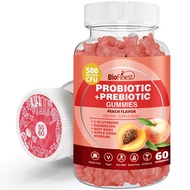 Biofinest Probiotic Prebiotic Gummy Supplement - 500m CFUs Apple Cider Vinegar Digestion Detox Men W