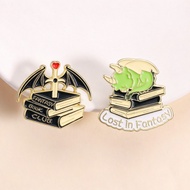 Gothic Fantasy Book Club Enamel Pin Fourth Wing Dragon Book Brooch Backpack Cloth Badge Ideal Gift f