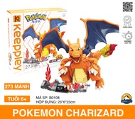 Đồ chơi lắp ghép xếp hình Pokemon rồng lửa Charizard B0108 chính hãng Keeppley