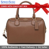 Coach Handbag In Gift Box Crossbody Bag Mini Bennett Satchel Crossbody Saddle Brown 2 # F32202