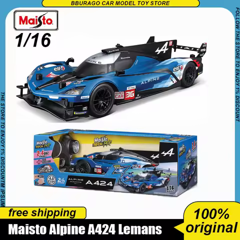 New In Stock Maisto 1:16 Alpine A424 24h Lemans #36 Ferrari 499p Rc Car Alloy Miniature Die-Cast Mod